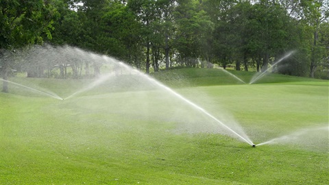 Golf green irrigation