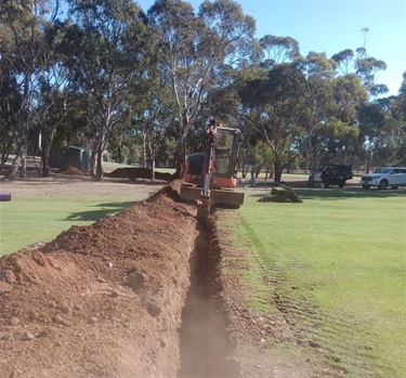 Excavation for mainline
